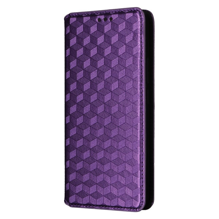 For OnePlus Nord 4 Wallet Case Rhombus Imprinted Leather Phone Cover - Purple