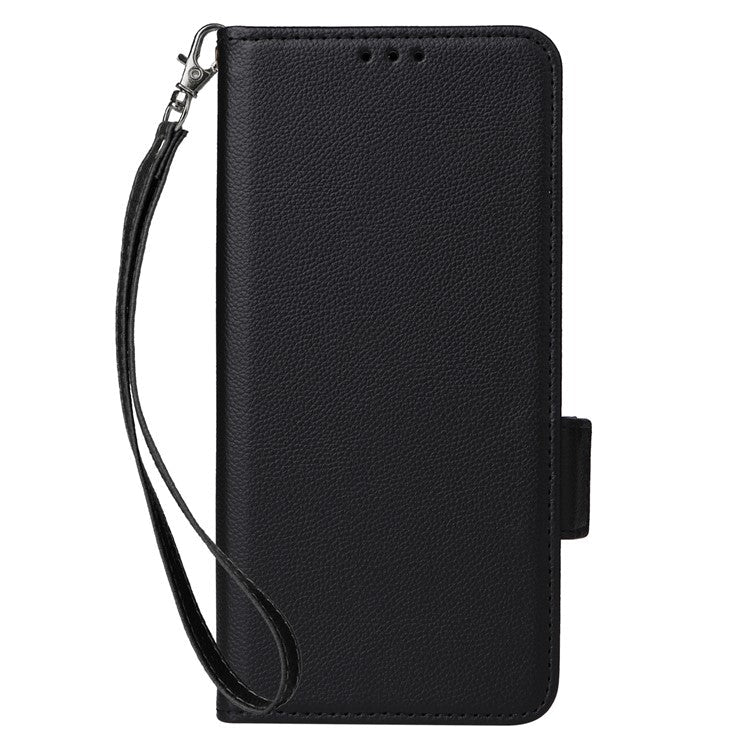 For OnePlus Nord 4 Case Litchi Texture PU Leather Wallet Flip Phone Cover - Black