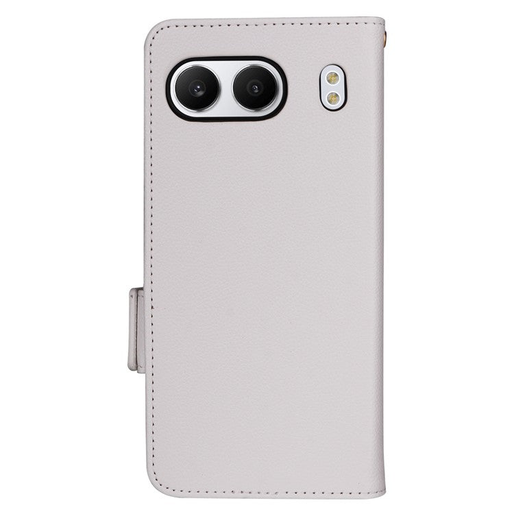 For OnePlus Nord 4 Case Litchi Texture PU Leather Wallet Flip Phone Cover - White