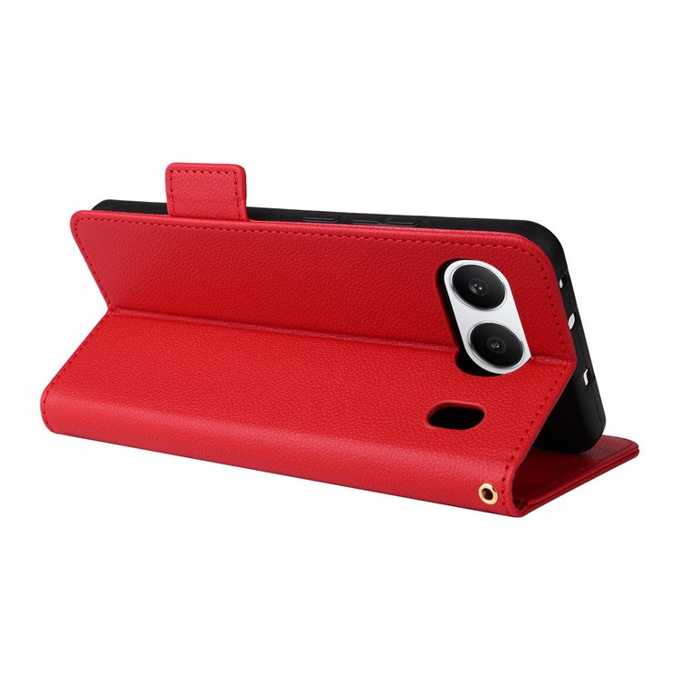 For OnePlus Nord 4 Case Litchi Texture PU Leather Wallet Flip Phone Cover - Red