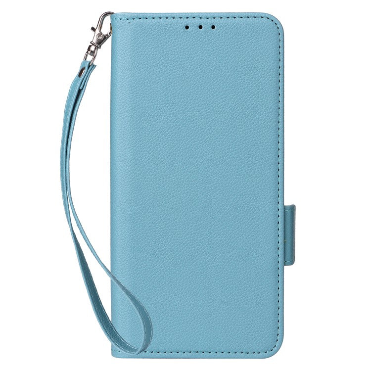 For OnePlus Nord 4 Case Litchi Texture PU Leather Wallet Flip Phone Cover - Baby Blue