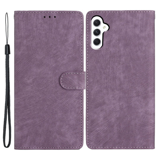For Samsung Galaxy A16 5G / A16 4G Case with Card Clots Skin-Touch PU Leather Phone Cover Stand - Purple