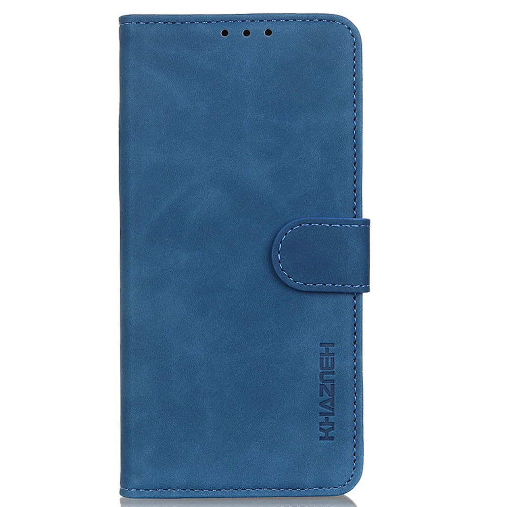 KHAZNEH For Samsung Galaxy A16 5G / A16 4G Case Retro PU Leather Wallet Stand Phone Cover - Blue