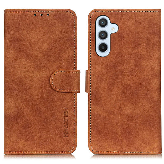 KHAZNEH For Samsung Galaxy A16 5G / A16 4G Case Retro PU Leather Wallet Stand Phone Cover - Brown