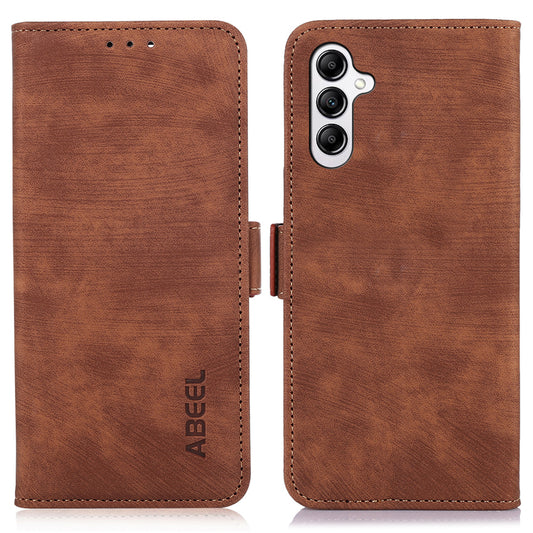 ABEEL For Samsung Galaxy A16 5G / A16 4G Case Retro Leather Phone Cover Wallet Stand View - Brown