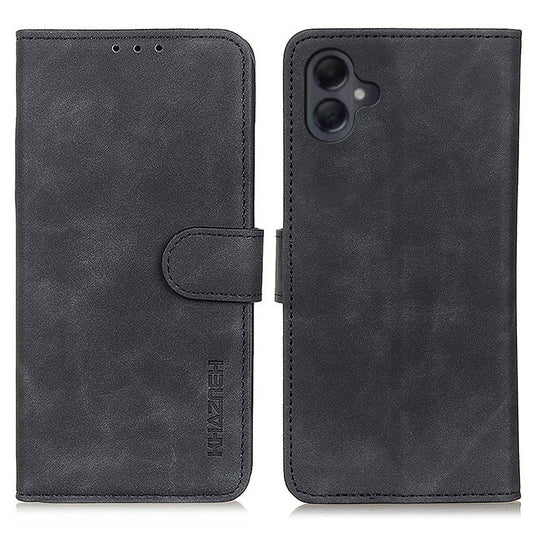 KHAZNEH For Samsung Galaxy A06 Case Retro PU Leather Wallet Stand Phone Cover - Black