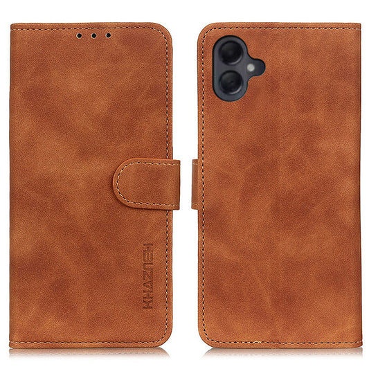 KHAZNEH For Samsung Galaxy A06 Case Retro PU Leather Wallet Stand Phone Cover - Brown