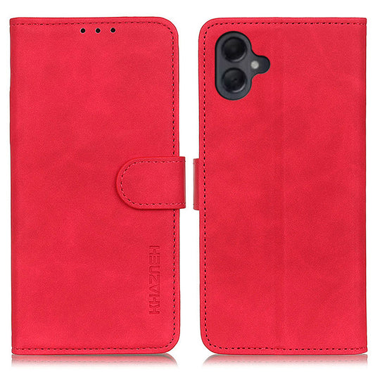 KHAZNEH For Samsung Galaxy A06 Case Retro PU Leather Wallet Stand Phone Cover - Red