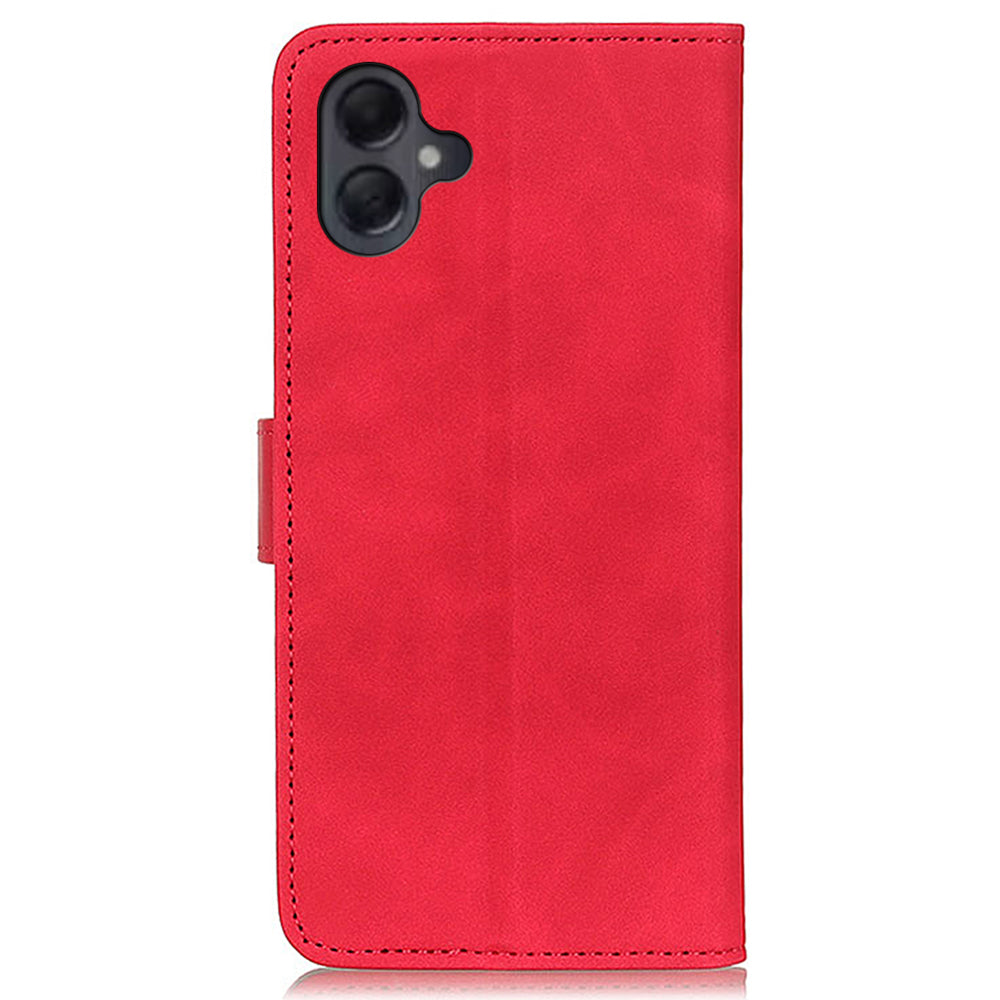 KHAZNEH For Samsung Galaxy A06 Case Retro PU Leather Wallet Stand Phone Cover - Red