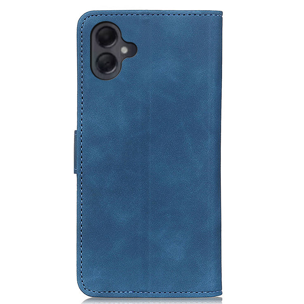 KHAZNEH For Samsung Galaxy A06 Case Retro PU Leather Wallet Stand Phone Cover - Blue