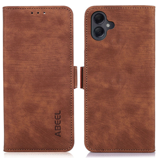 ABEEL For Samsung Galaxy A06 Case Retro Leather Phone Cover Wallet Stand View - Brown