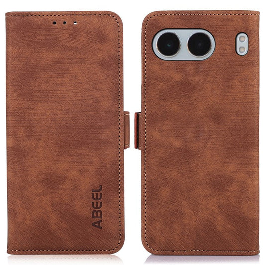 ABEEL For OnePlus Nord 4 Case Retro Leather Phone Cover Wallet Stand View - Brown