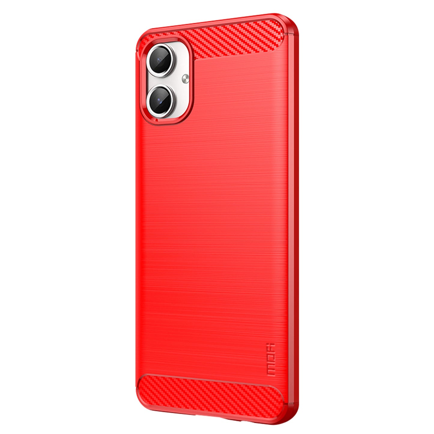 MOFI JK TPU Series-1 For Samsung Galaxy A06 Case Carbon Fiber Texture TPU Soft Phone Cover - Red