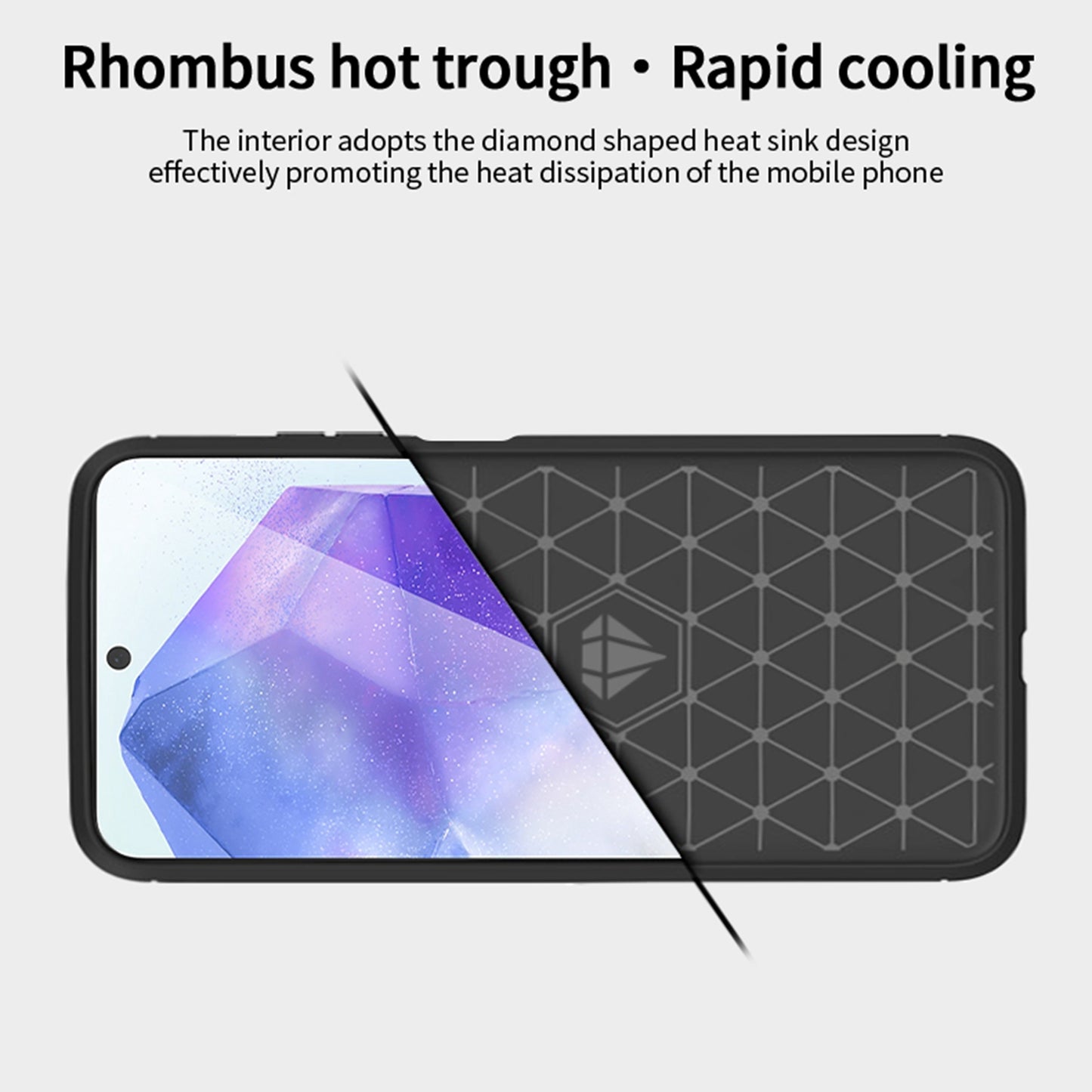 MOFI JK TPU Series-1 For Samsung Galaxy A06 Case Carbon Fiber Texture TPU Soft Phone Cover - Red