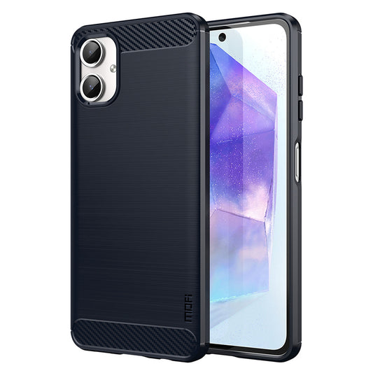 MOFI JK TPU Series-1 For Samsung Galaxy A06 Case Carbon Fiber Texture TPU Soft Phone Cover - Blue