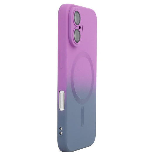 ENAKY HAT PRINCE For iPhone 16 Plus Case Silicone Cover Lens Protection - Purple+Blue