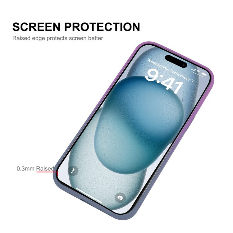 ENAKY HAT PRINCE For iPhone 16 Case Silicone Cover Lens Protection - Green+Blue