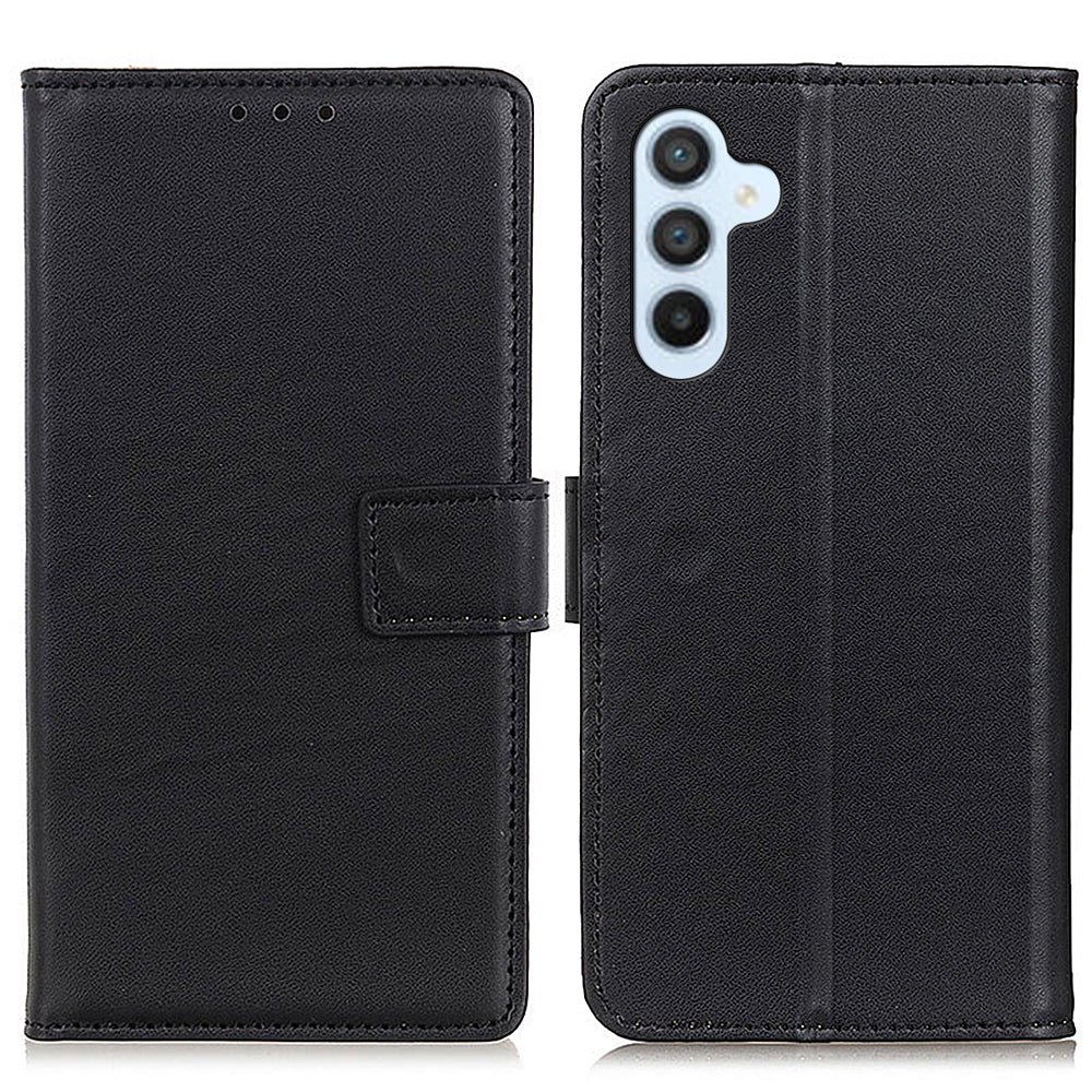 For Samsung Galaxy A16 5G / A16 4G Case Card Slots PU Leather Flip Stand Phone Cover - Black