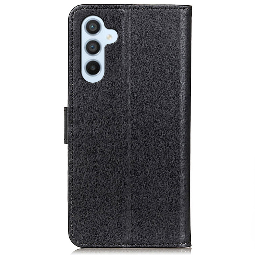 For Samsung Galaxy A16 5G / A16 4G Case Card Slots PU Leather Flip Stand Phone Cover - Black