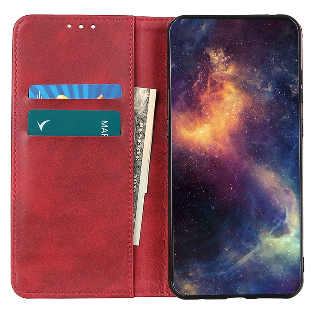 For Samsung Galaxy A16 5G / A16 4G Case Split Leather Flip Wallet Phone Cover - Red