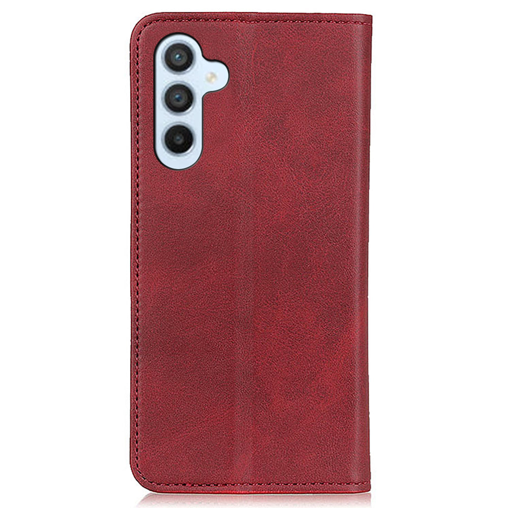 For Samsung Galaxy A16 5G / A16 4G Case Split Leather Flip Wallet Phone Cover - Red