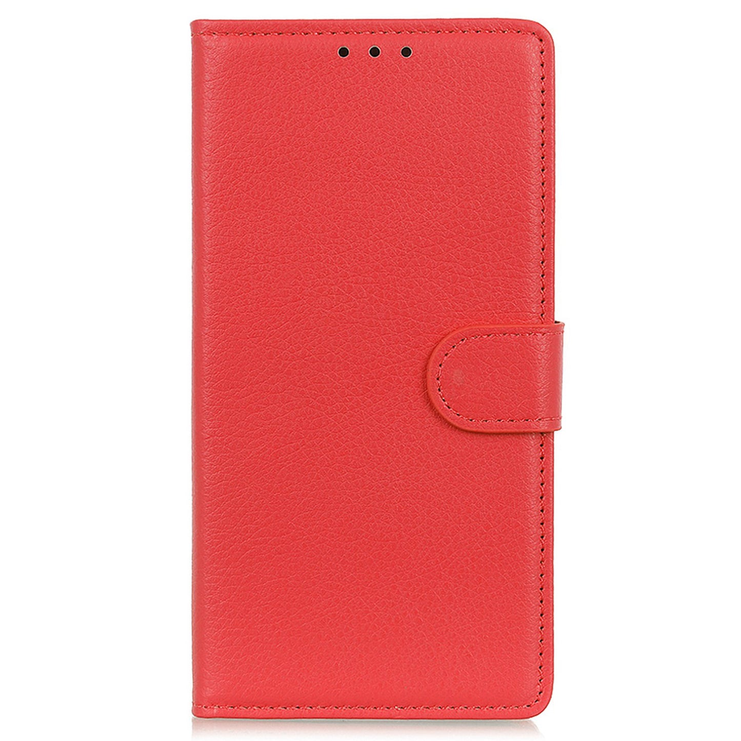 For Samsung Galaxy A06 Wallet Case PU Leather Phone Cover Litchi Texture - Red