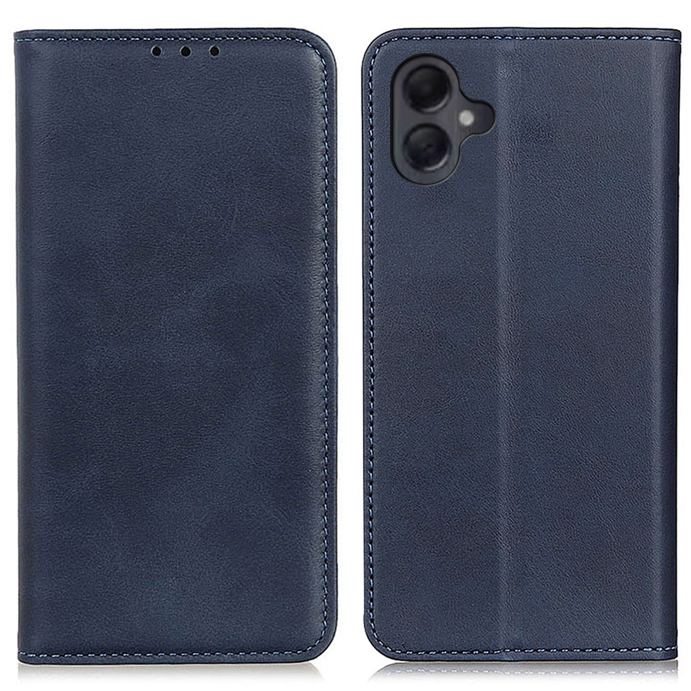 For Samsung Galaxy A06 Case Split Leather Flip Wallet Phone Cover - Blue