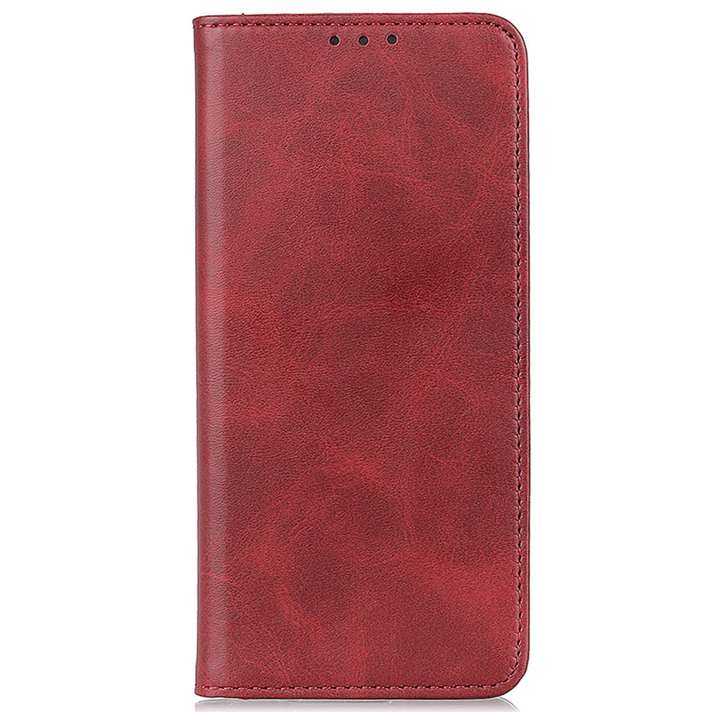 For Samsung Galaxy A06 Case Split Leather Flip Wallet Phone Cover - Red