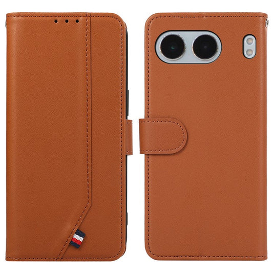 For OnePlus Nord 4 Case RFID Blocking Flip Leather Phone Cover - Brown