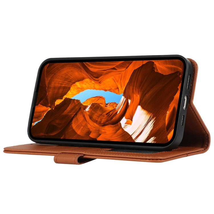 For OnePlus Nord 4 Case RFID Blocking Flip Leather Phone Cover - Brown