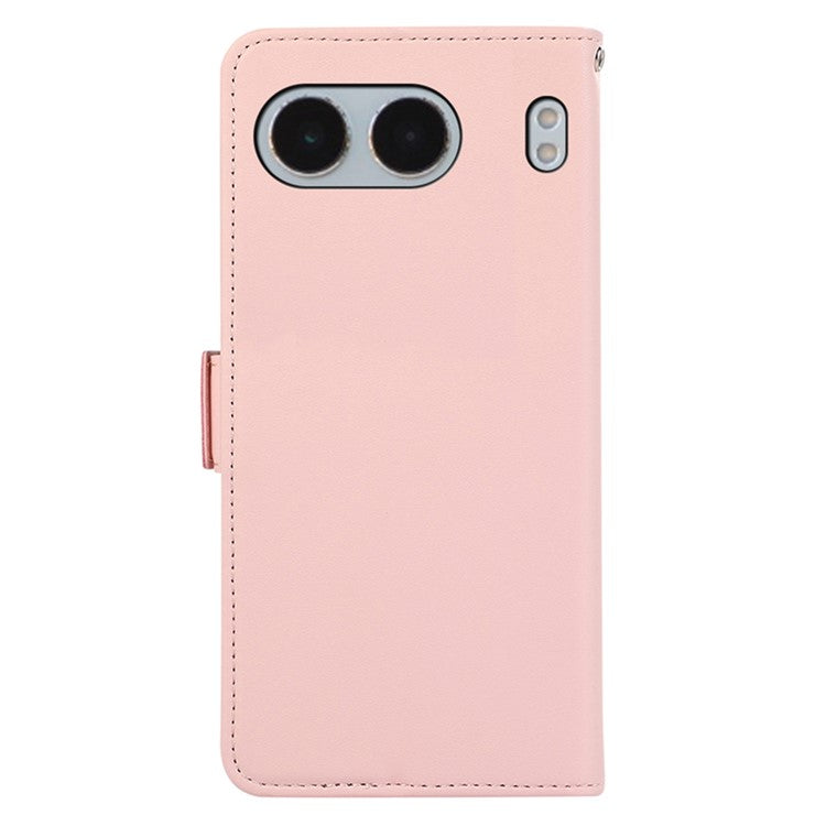 ABEEL For OnePlus Nord 4 Case Leather Phone Cover with RFID Blocking Wallet - Pink