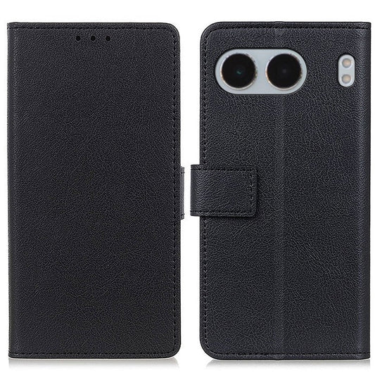 For OnePlus Nord 4 Case PU Leather Stand Wallet Phone Cover - Black