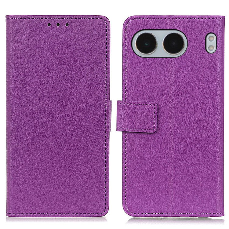 For OnePlus Nord 4 Case PU Leather Stand Wallet Phone Cover - Purple
