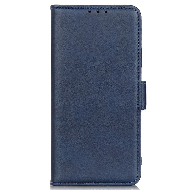 For OnePlus Nord 4 Case Stand Cowhide Texture PU Leather Phone Cover - Blue