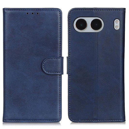 For OnePlus Nord 4 Stand Wallet Case Cowhide Texture Leather Phone Cover - Blue