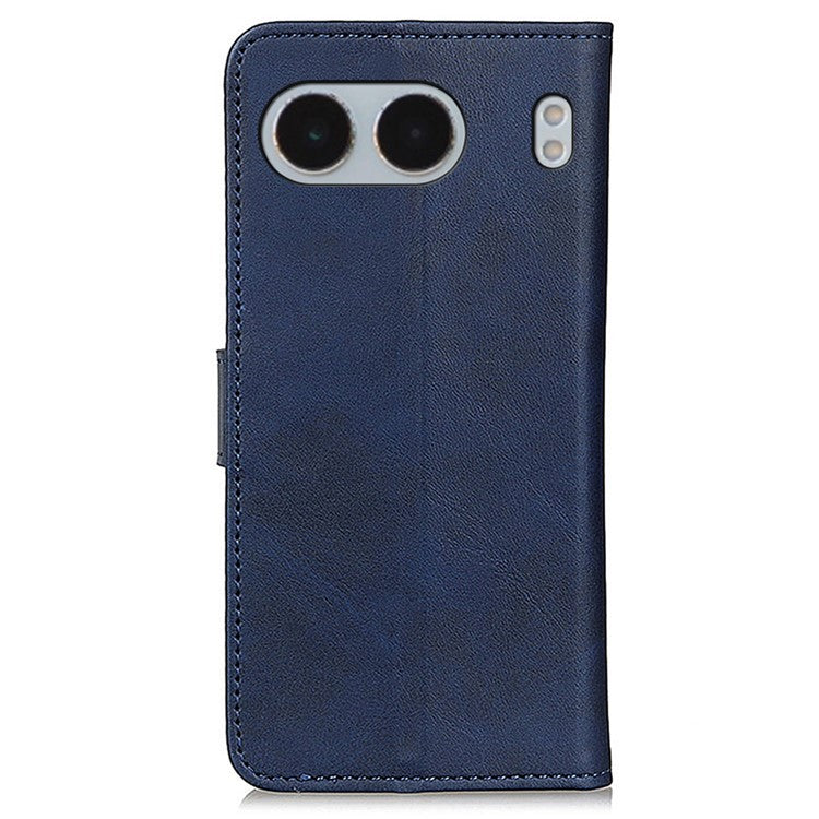 For OnePlus Nord 4 Stand Wallet Case Cowhide Texture Leather Phone Cover - Blue