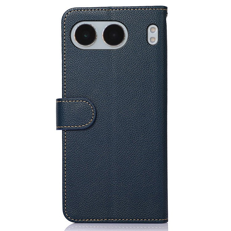 KHAZNEH For OnePlus Nord 4 Case RFID Blocking Wallet PU Leather Phone Cover - Blue