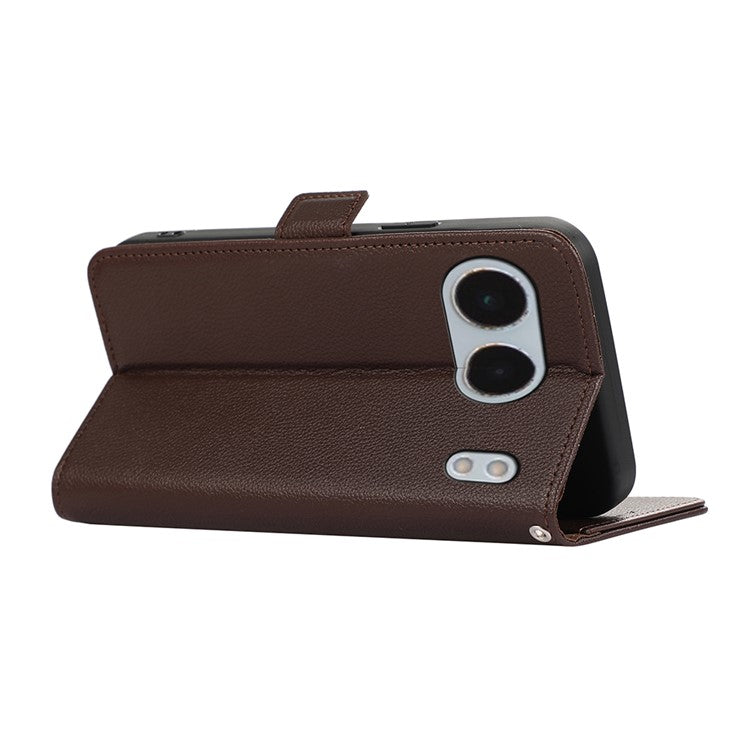 ABEEL For OnePlus Nord 4 Case Litchi Texture Leather RFID Blocking Phone Cover - Brown