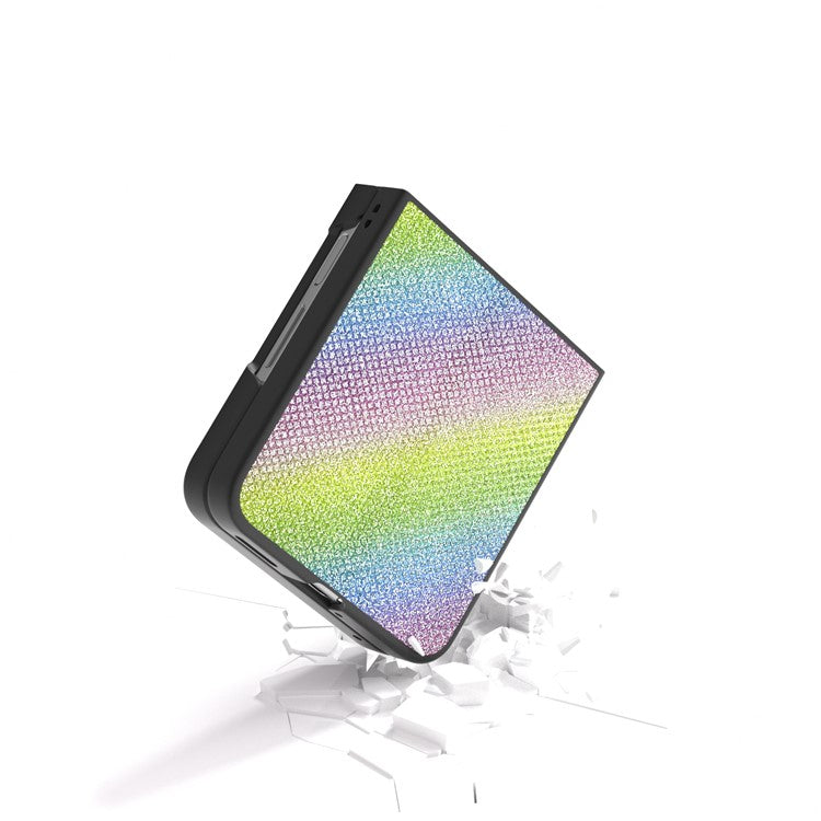 For Huawei nova Flip 5G Case Rhinestone Texture Leather+PC Phone Cover - Multi-Color