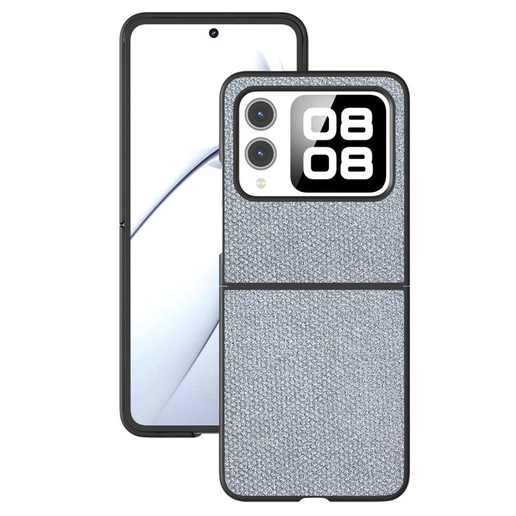 For Huawei nova Flip 5G Case Rhinestone Texture Leather+PC Phone Cover - Grey