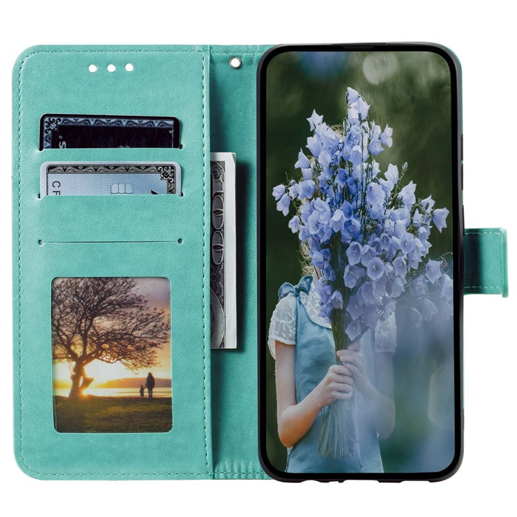 For Google Pixel 9 Pro XL Case Imprinted Totem PU Leather Wallet Stand Phone Cover - Green