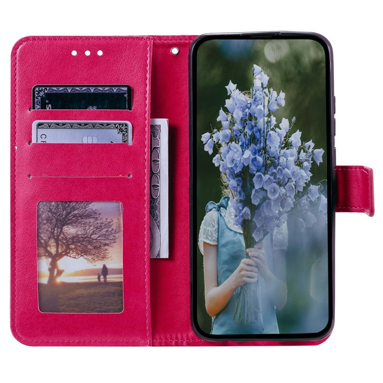 For Google Pixel 9 / 9 Pro Case Imprinted Totem PU Leather Wallet Stand Phone Cover - Rose