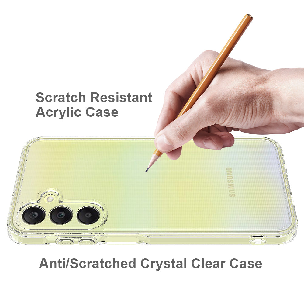 For Samsung Galaxy A16 5G / A16 4G Clear Phone Case TPU+Acrylic Shockproof Phone Back Cover