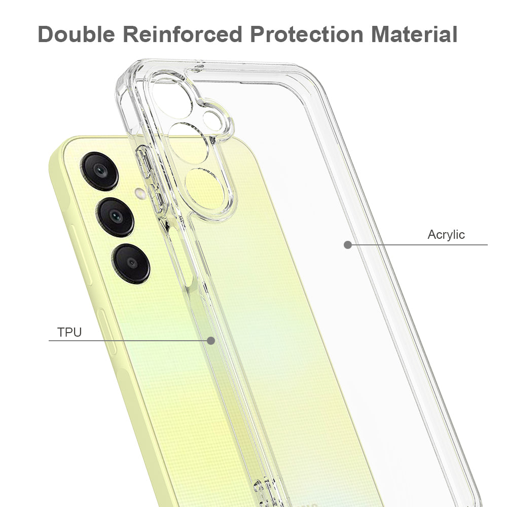 For Samsung Galaxy A16 5G / A16 4G Clear Phone Case TPU+Acrylic Shockproof Phone Back Cover