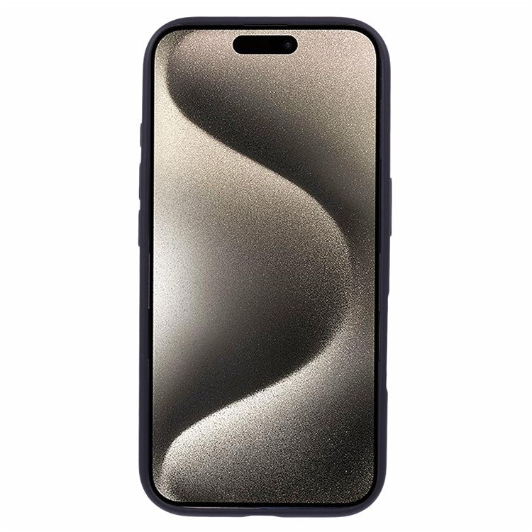 X-LEVEL PITHY STONE II For iPhone 16 Magnetic Case PC+TPU Back Cover Kickstand - Black