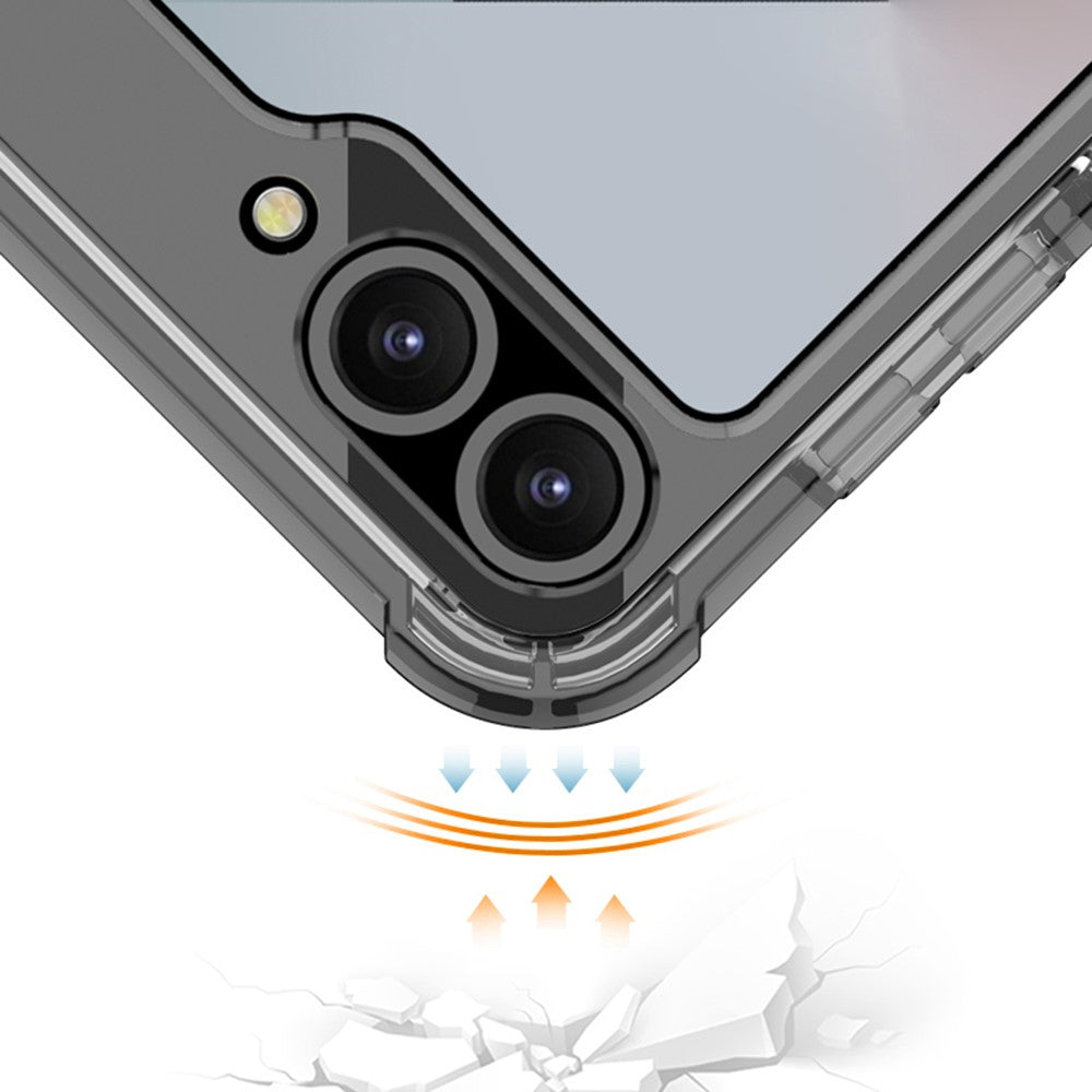 GKK For Samsung Galaxy Z Flip7 FE 5G / Z Flip6 5G Case Shockproof Phone Cover Ring Kickstand with Stylus - Transparent