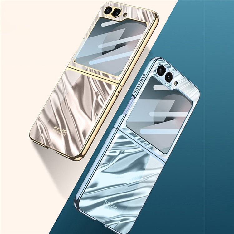 GKK For Samsung Galaxy Z Flip6 5G Case Shockproof PC Phone Cover with Small Screen Film - Blue