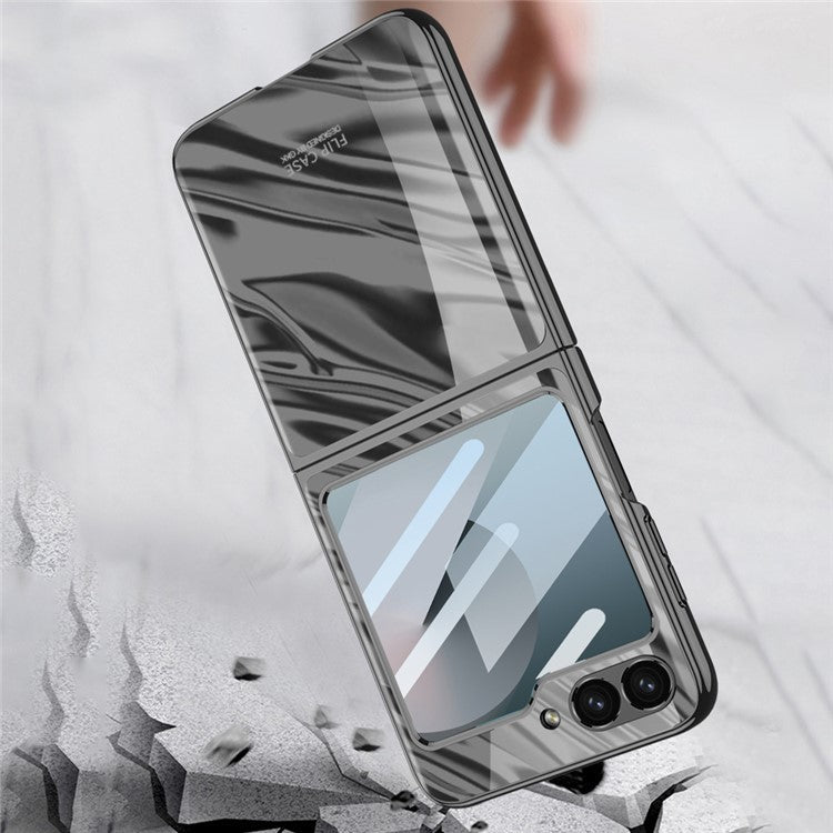 GKK For Samsung Galaxy Z Flip6 5G Case Shockproof PC Phone Cover with Small Screen Film - Blue