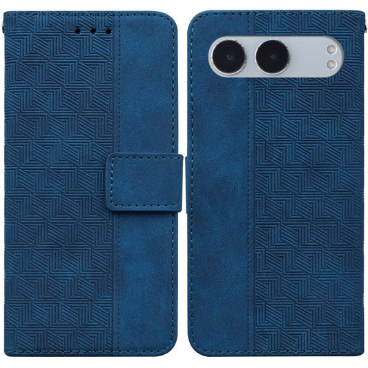 For OnePlus Nord 4 Case Geometry Pattern Leather Wallet Phone Cover - Blue