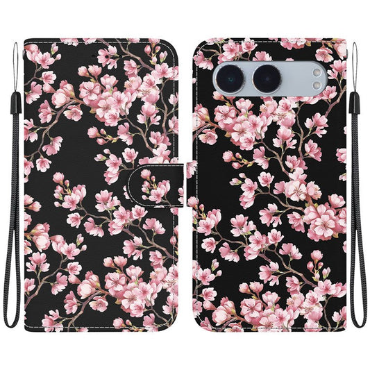 For OnePlus Nord 4 Wallet Phone Case Anti-Drop Leather Flip Cover Pattern Printing - Plum Blossom